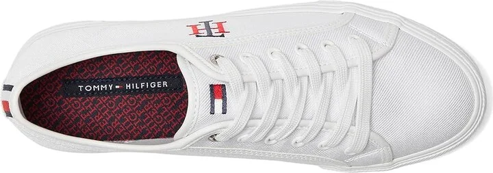 Tommy Hilfiger Alezya Women's Shoes White Stripe : 7.5 M, Leather - Image 2