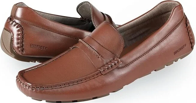 Tommy Hilfiger Ardwin Men's Lace-up Boots Cognac : 9.5 M, Faux Leather