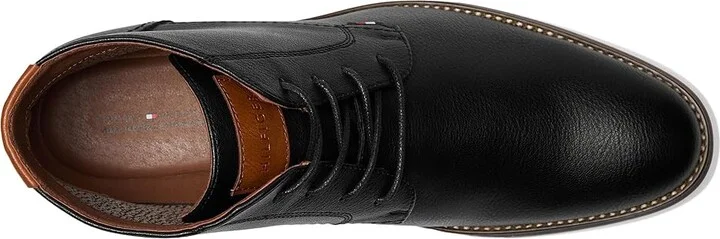 Tommy Hilfiger Bage Men's Boots Black Tumble : 9.5 M, Leather/Rubber - Image 2
