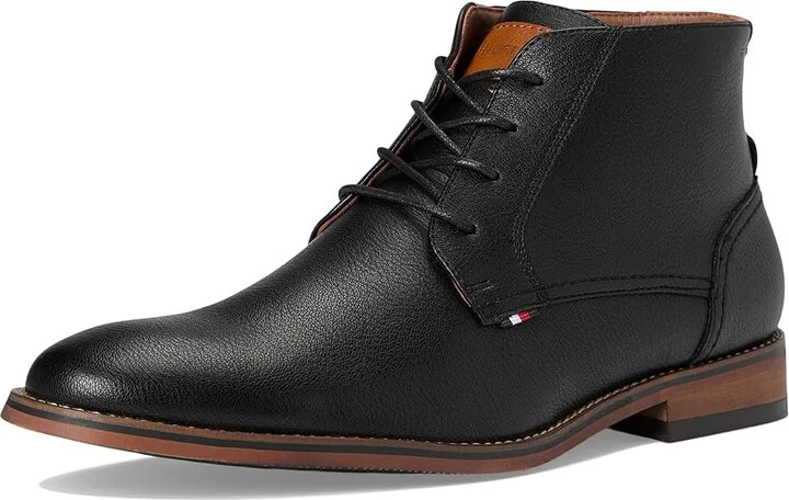 Tommy Hilfiger Bage Men's Boots Black Tumble : 9.5 M, Leather/Rubber - Image 5