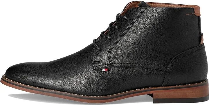 Tommy Hilfiger Bage Men's Boots Black Tumble : 9.5 M, Leather/Rubber - Image 6