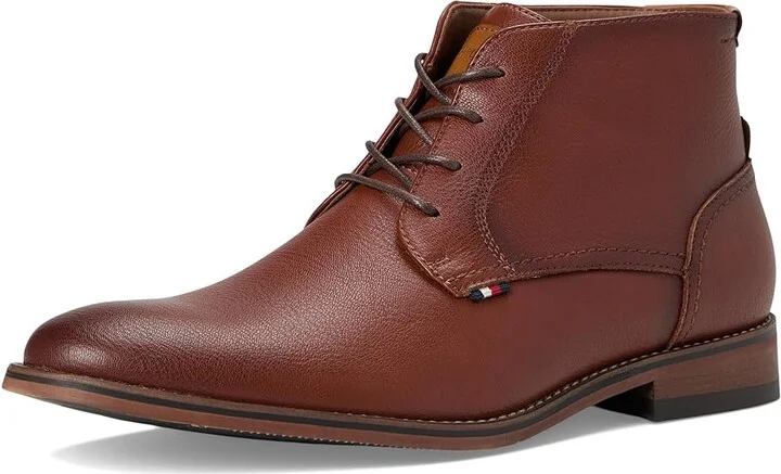Tommy Hilfiger Bage Men's Boots Cognac Tumble : 8.5 M, Leather/Rubber - Image 5