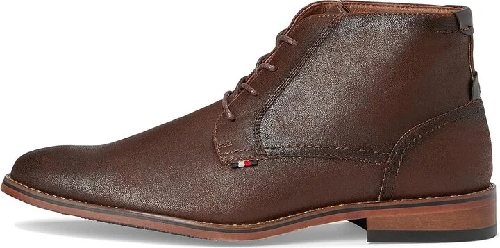Tommy Hilfiger Bage Men's Boots Dark Brown : 7.5 M, Leather/Rubber - Image 6
