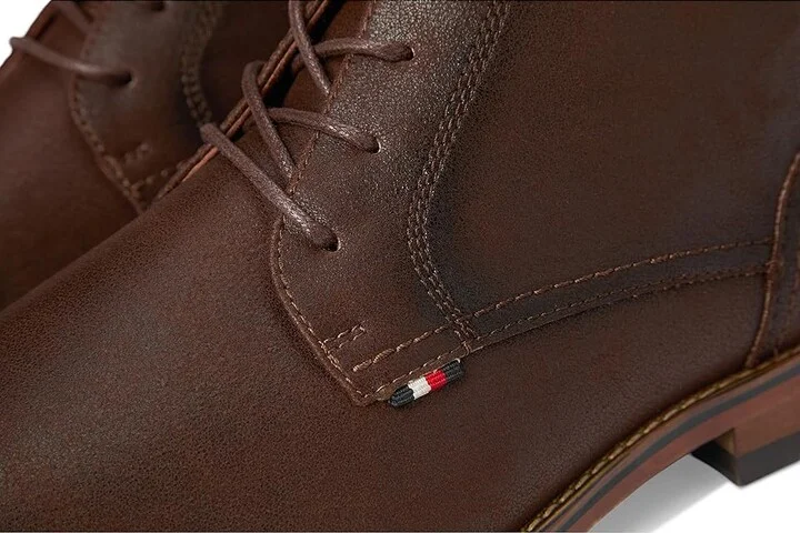 Tommy Hilfiger Bage Men's Boots Dark Brown : 7.5 M, Leather/Rubber - Image 7