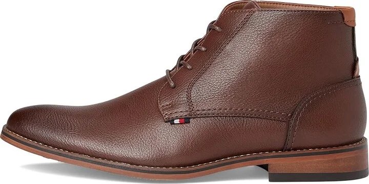 Tommy Hilfiger Bage Men's Boots Medium Brown Tumble : 11 M, Leather/Rubber - Image 6