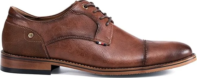 Tommy Hilfiger Barmi Men's Lace Up Wing Tip Shoes Cognac : 7.5 M, Faux Leather - Image 5