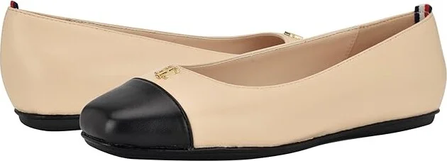Tommy Hilfiger Bekim Women's Flat Shoes Medium Natural : 5 M