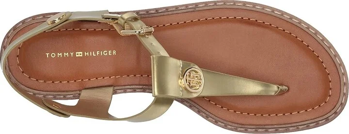 Tommy Hilfiger Bennia Women's Shoes Gold Patent : 6 M, Synthetic - Image 2