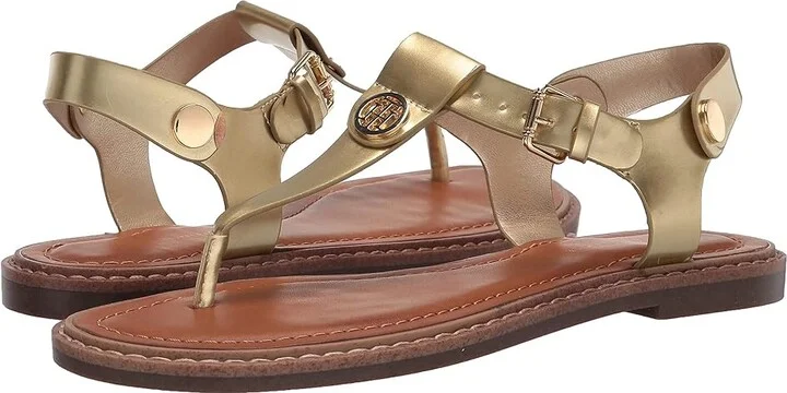 Tommy Hilfiger Bennia Women's Shoes Gold Patent : 6 M, Synthetic