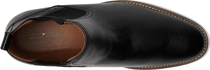 Tommy Hilfiger Berton Men's Boots Black : 10.5 D - Medium, Leather/Rubber - Image 2