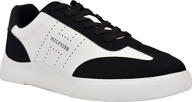 Tommy Hilfiger Chafik Men's Shoes Black/White : 13 D - Medium, Suede - Image 5