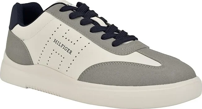 Tommy Hilfiger Chafik Men's Shoes Light Grey/Cream : 8.5 D - Medium, Suede - Image 5