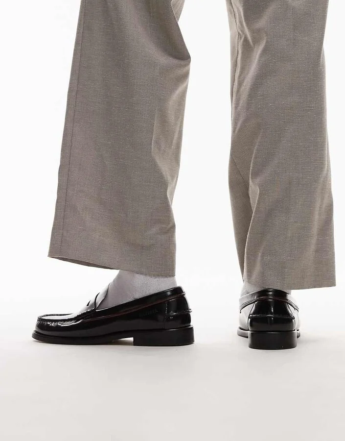 Tommy Hilfiger classic leather loafers in black - Image 2