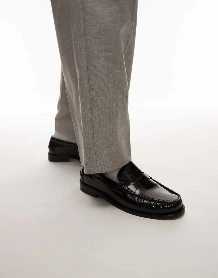Tommy Hilfiger classic leather loafers in black
