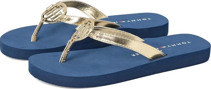 Tommy Hilfiger Crelina Women's Dress Sandals Gold : 10 M, Synthetic