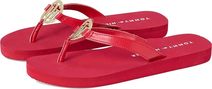 Tommy Hilfiger Crelina Women's Dress Sandals Red : 10 M, Synthetic