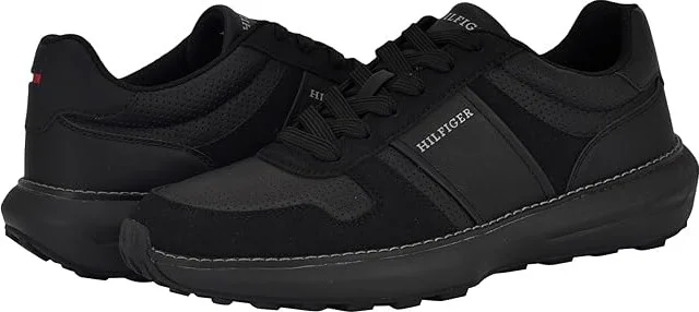 Tommy Hilfiger Edman Men's Shoes Black/Black : 13 D - Medium, Rubber/Suede