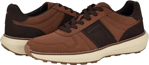 Tommy Hilfiger Edman Men's Shoes Cognac/Dark Brown : 10 D - Medium, Rubber/Suede