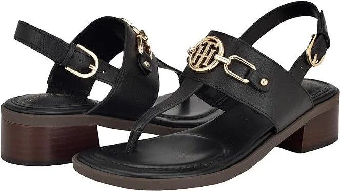 Tommy Hilfiger Ezmeai Women's Sandals Black : 6.5 M, Rubber