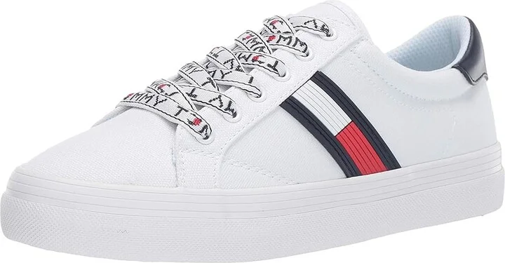 Tommy Hilfiger Fantim Women's Shoes White : 5 M, Canvas - Image 2
