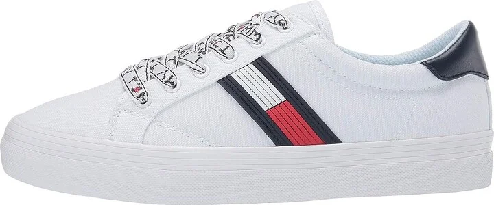 Tommy Hilfiger Fantim Women's Shoes White : 5 M, Canvas - Image 7