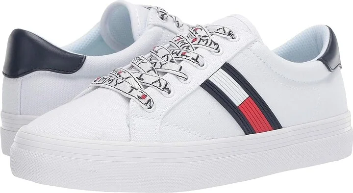 Tommy Hilfiger Fantim Women's Shoes White : 5 M, Canvas