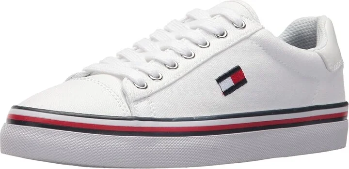 Tommy Hilfiger Fressian Women's Shoes White Fabric : 9.5 B - Medium, Textile - Image 2