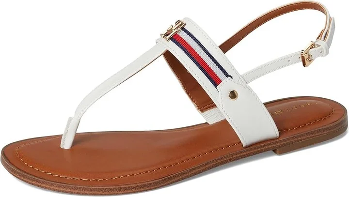 Tommy Hilfiger Gabry Women's Dress Sandals White : 8.5 M, Leather - Image 5