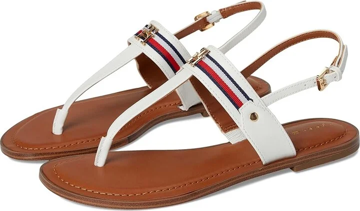 Tommy Hilfiger Gabry Women's Dress Sandals White : 8.5 M, Leather