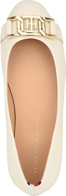 Tommy Hilfiger Gallyne Women's Flat Shoes Ivory : 8 M, Synthetic - Image 2