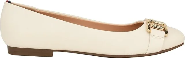 Tommy Hilfiger Gallyne Women's Flat Shoes Ivory : 8 M, Synthetic - Image 5