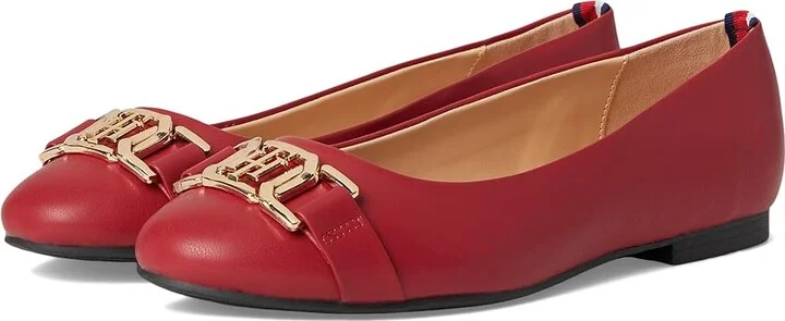 Tommy Hilfiger Gallyne Women's Flat Shoes Red : 6.5 M, Synthetic