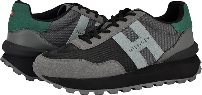 Tommy Hilfiger Gani Men's Shoes Grey/Black : 8 M, Polyester