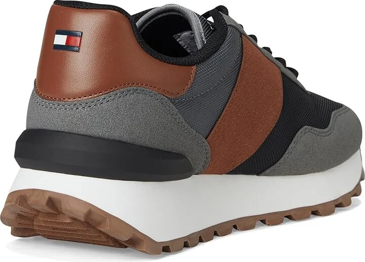 Tommy Hilfiger Gani Men's Shoes Grey/Cognac : 11 M, Polyester - Image 4