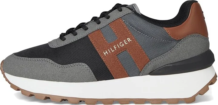 Tommy Hilfiger Gani Men's Shoes Grey/Cognac : 11 M, Polyester - Image 6