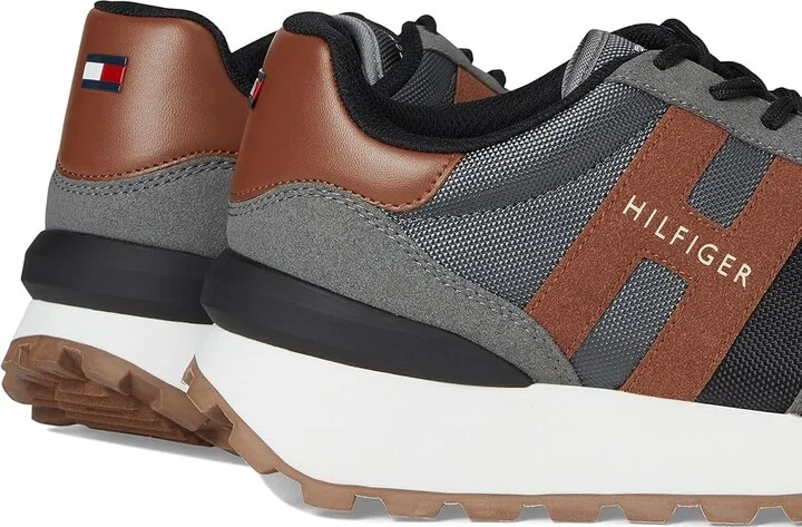 Tommy Hilfiger Gani Men's Shoes Grey/Cognac : 11 M, Polyester - Image 7