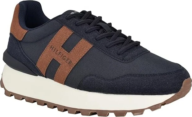 Tommy Hilfiger Gani Men's Shoes Navy/Cognac : 8.5 M, Polyester - Image 5