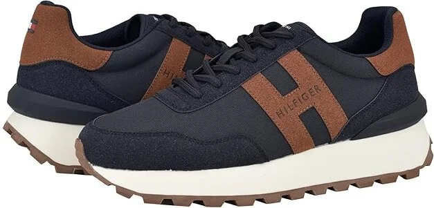 Tommy Hilfiger Gani Men's Shoes Navy/Cognac : 8.5 M, Polyester