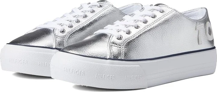 Tommy Hilfiger Helien Women's Shoes Silver : 7.5 M, Synthetic