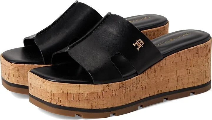 Tommy Hilfiger Heliena Women's Dress Sandals Black : 10 M, Synthetic
