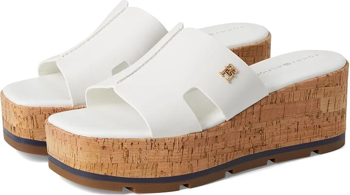 Tommy Hilfiger Heliena Women's Dress Sandals White : 7.5 M, Synthetic