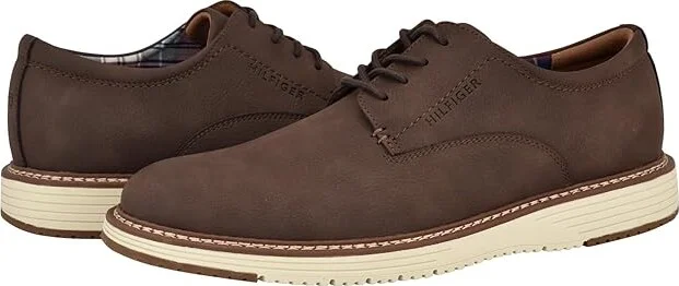 Tommy Hilfiger Hiday Men's Lace-up Boots Dark Brown : 7 D - Medium, Leather/Vinyl
