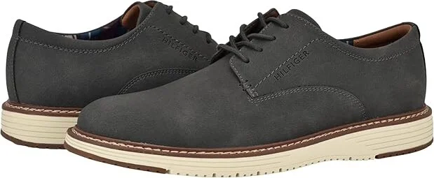 Tommy Hilfiger Hiday Men's Lace-up Boots Dark Grey : 12 D - Medium, Leather/Vinyl