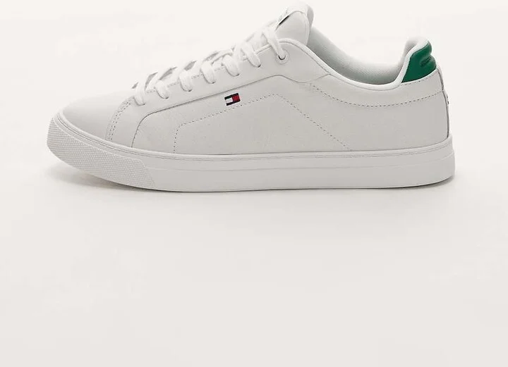Tommy Hilfiger icon leather court sneakers in white - Image 2