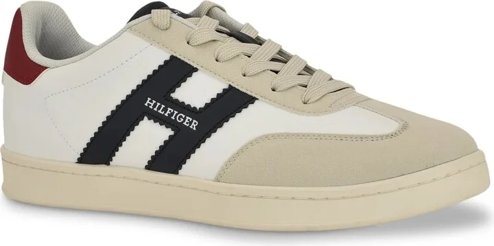 Off White/Navy/Red
