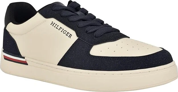 Tommy Hilfiger Jeoffry Men's Shoes Navy/Ivory : 8 D - Medium, Leather/Suede - Image 5