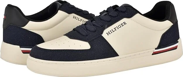 Tommy Hilfiger Jeoffry Men's Shoes Navy/Ivory : 8 D - Medium, Leather/Suede