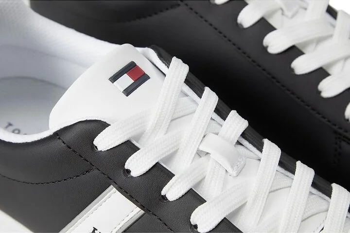 Tommy Hilfiger Jolix Men's Shoes Black/White : 7.5 D - Medium, Faux Leather - Image 7
