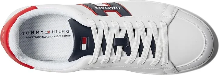 Tommy Hilfiger Jolix Men's Shoes White/Navy/Red : 11 D - Medium, Faux Leather - Image 2