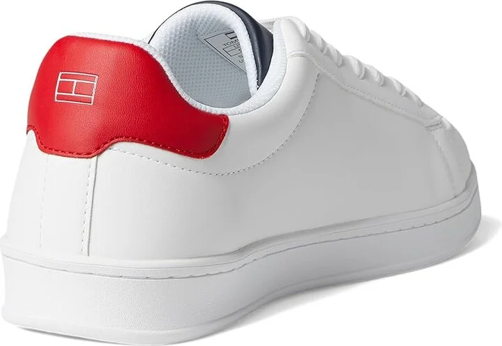 Tommy Hilfiger Jolix Men's Shoes White/Navy/Red : 11 D - Medium, Faux Leather - Image 4
